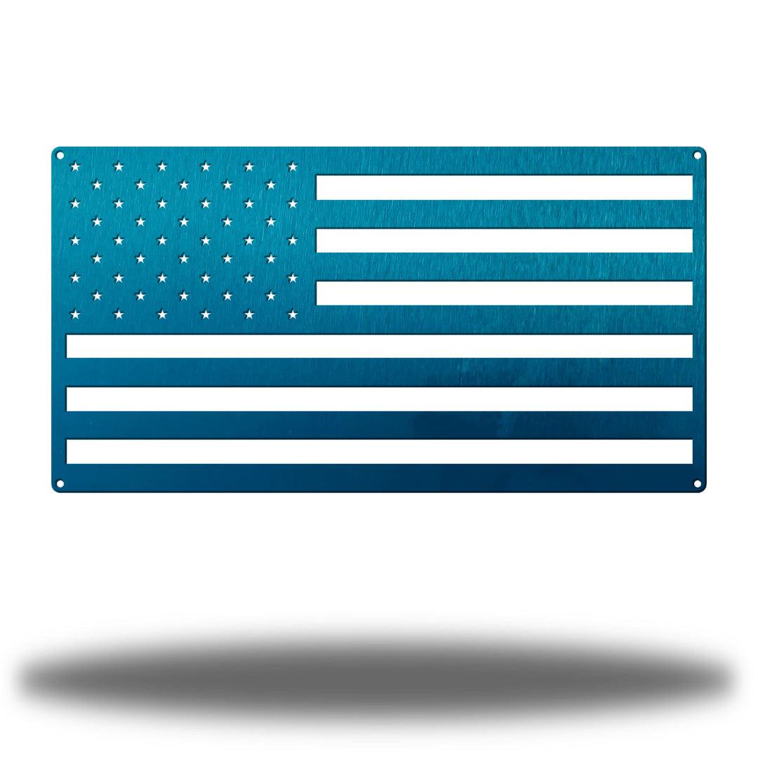 Riverside Designs-American Flag Rectangle-Metal Wall Art Décor