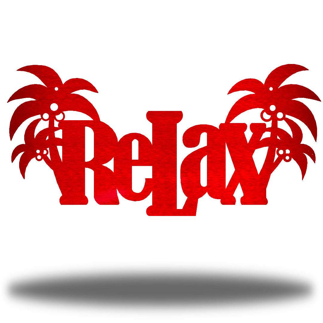 Riverside Designs-Relax Word-Metal Wall Art Décor