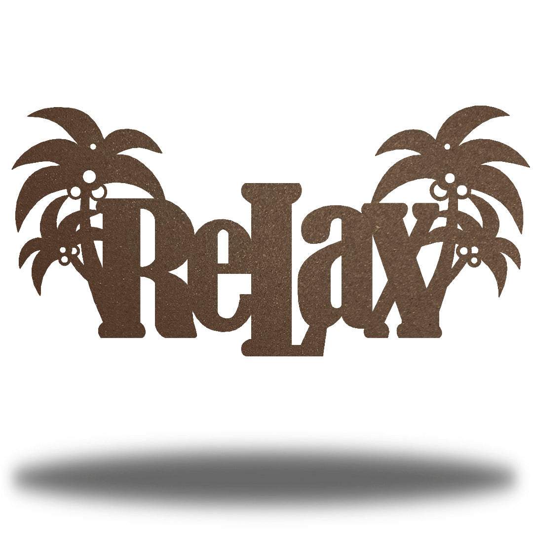 Riverside Designs-Relax Word-Metal Wall Art Décor
