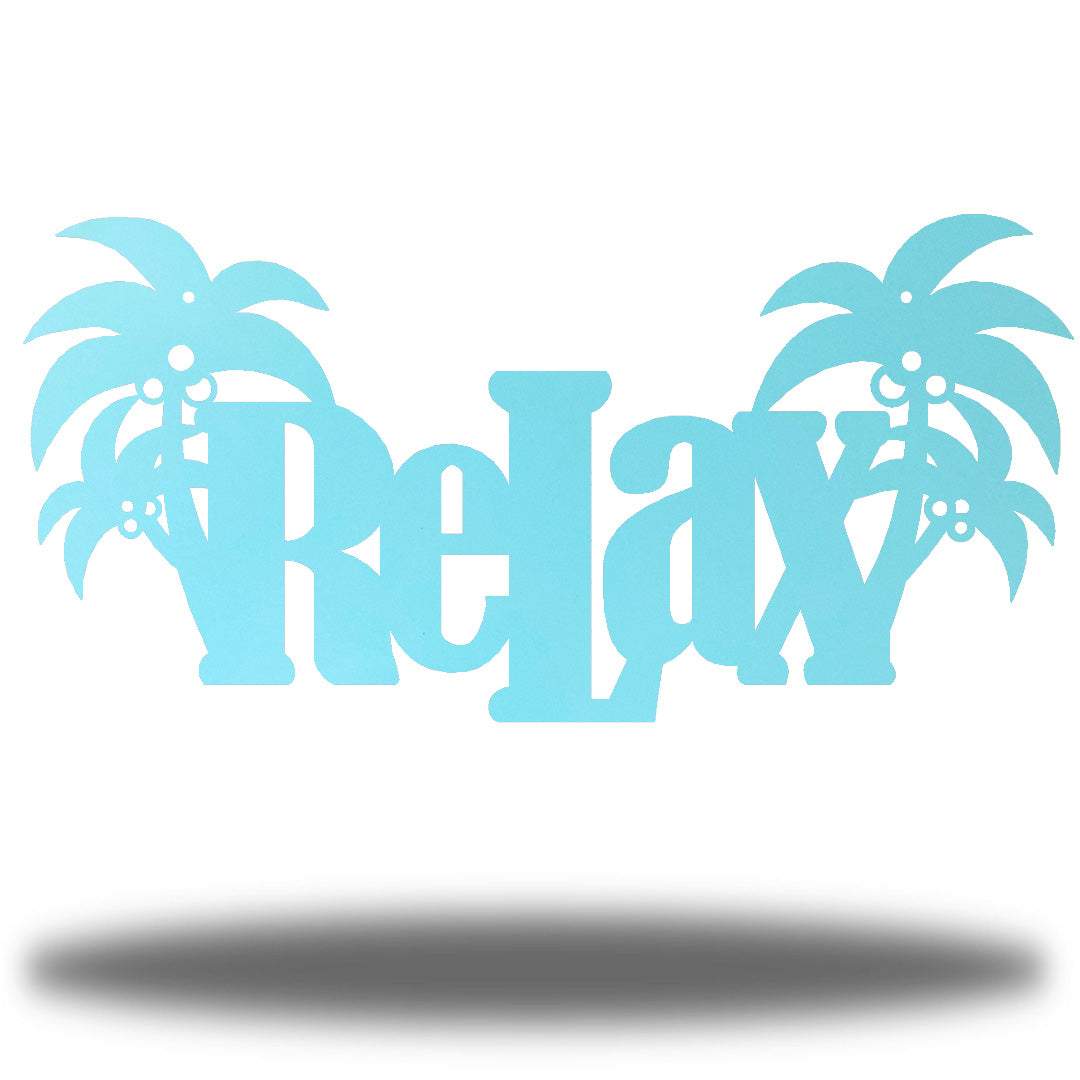 Riverside Designs-Relax Word-Metal Wall Art Décor