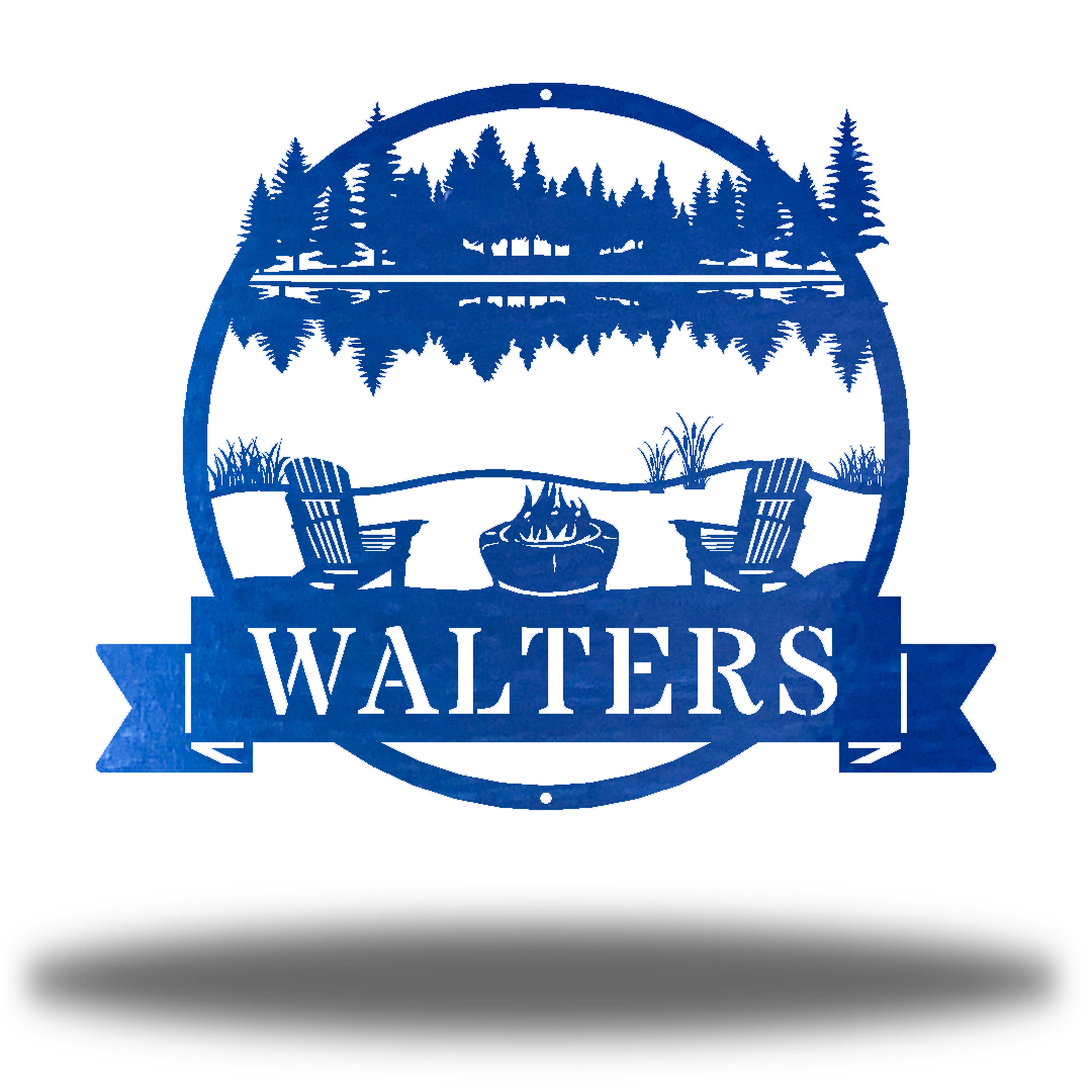 Riverside Designs-River Scene Monogram-Metal Wall Art Décor