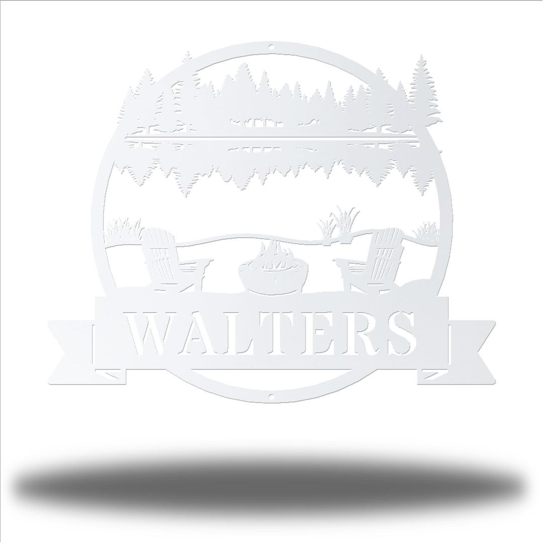 Riverside Designs-River Scene Monogram-Metal Wall Art Décor