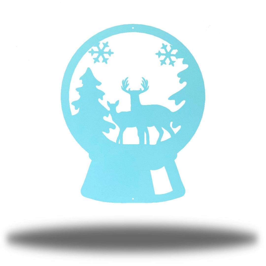 Riverside Designs-Deer Snow Globe-Metal Wall Art Décor
