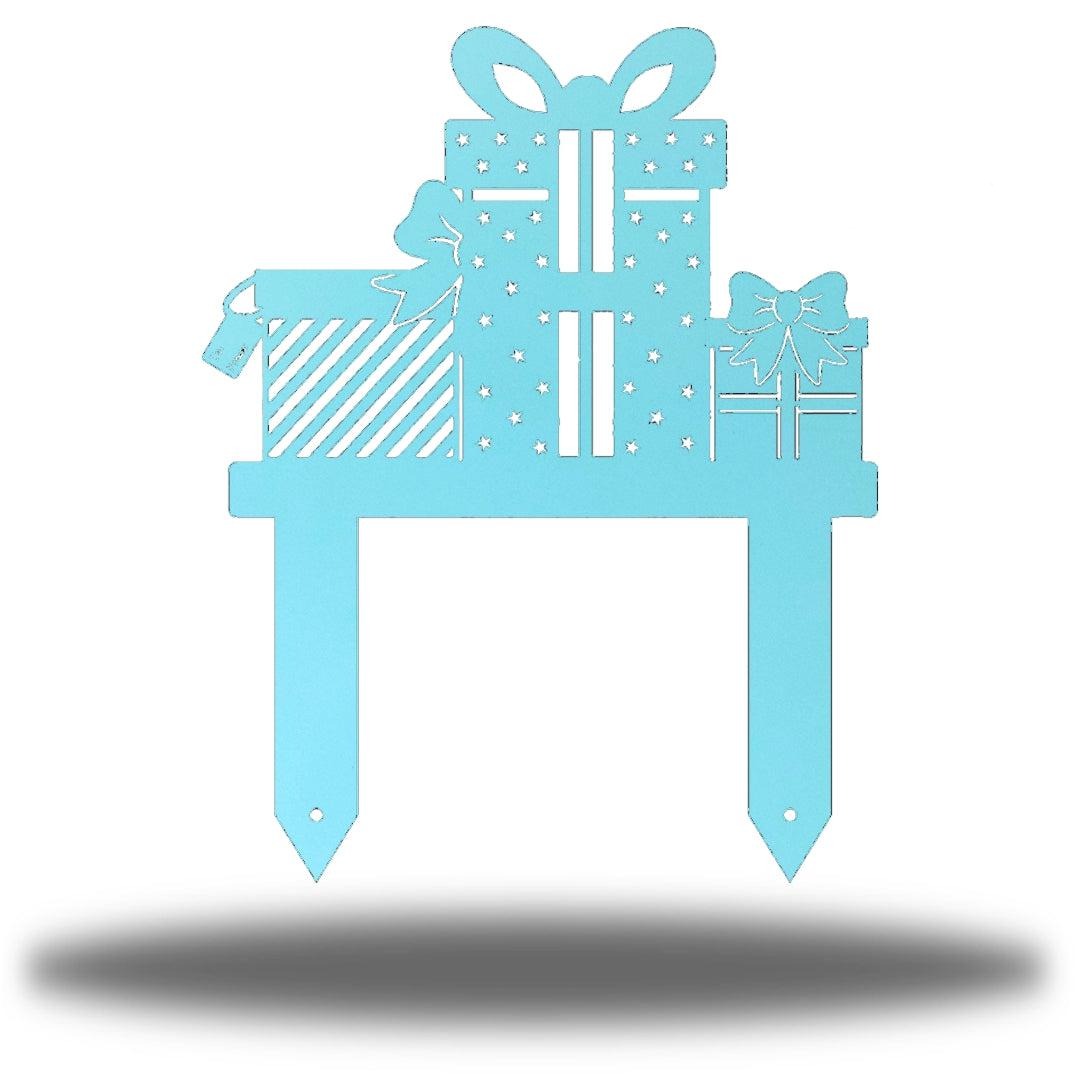 Riverside Designs-Christmas Present Stake-Metal Wall Art Décor