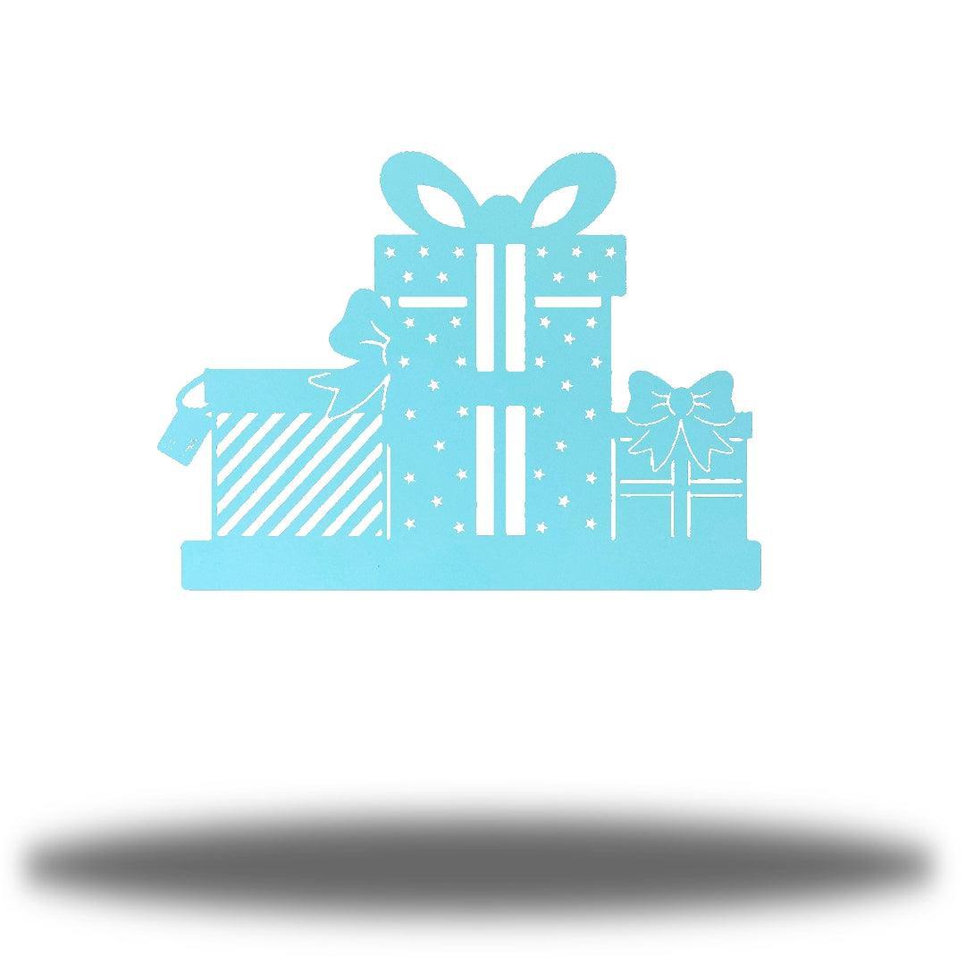 Riverside Designs-Christmas Present Stand-Metal Wall Art Décor