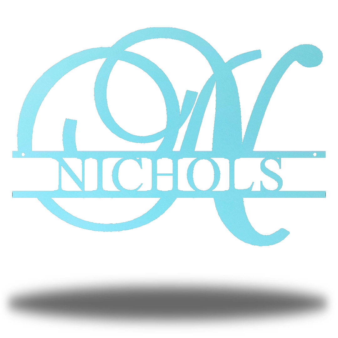 Riverside Designs-Script Split Letter Monogram-Metal Wall Art Décor