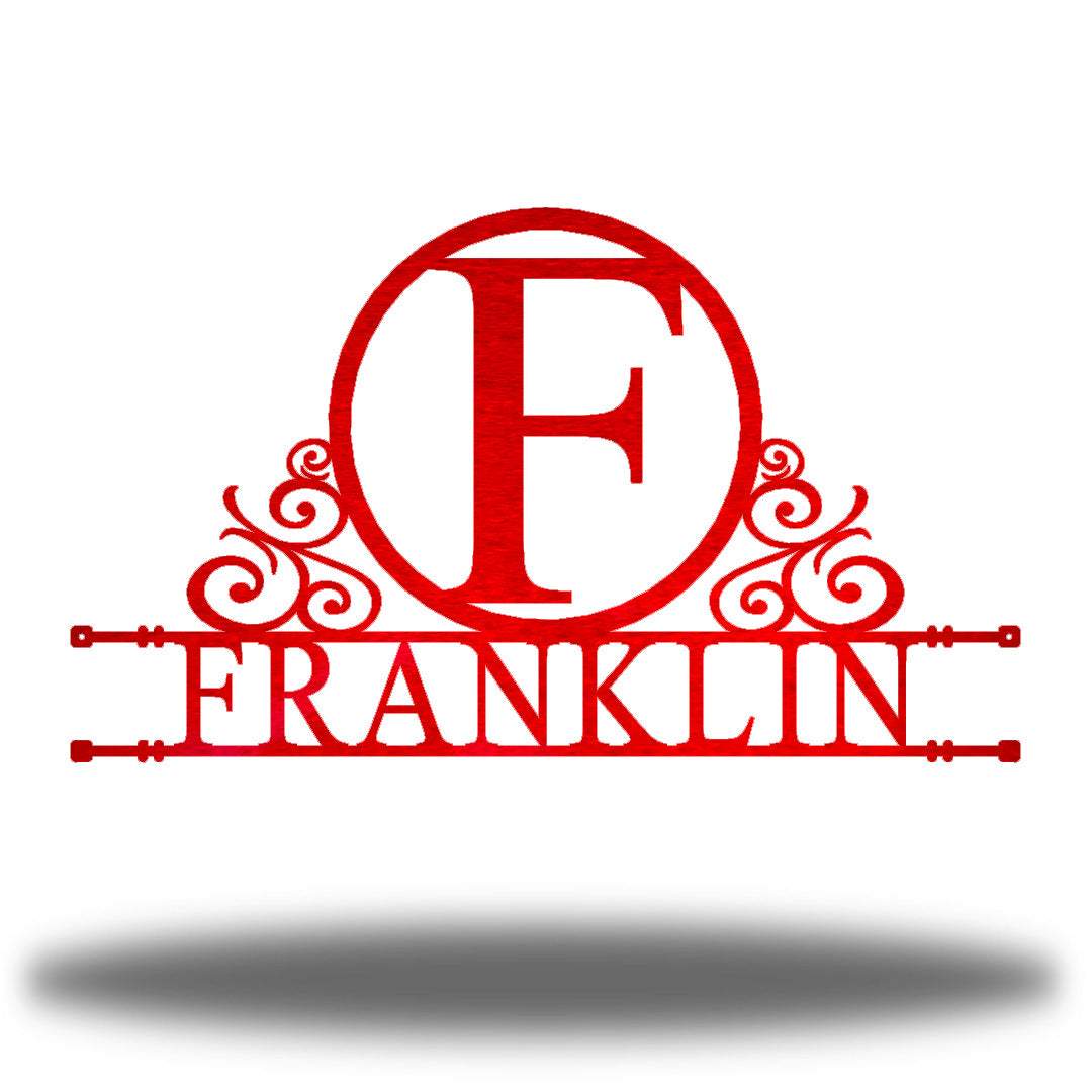 Riverside Designs-Scroll Family Initial Monogram-Metal Wall Art Décor