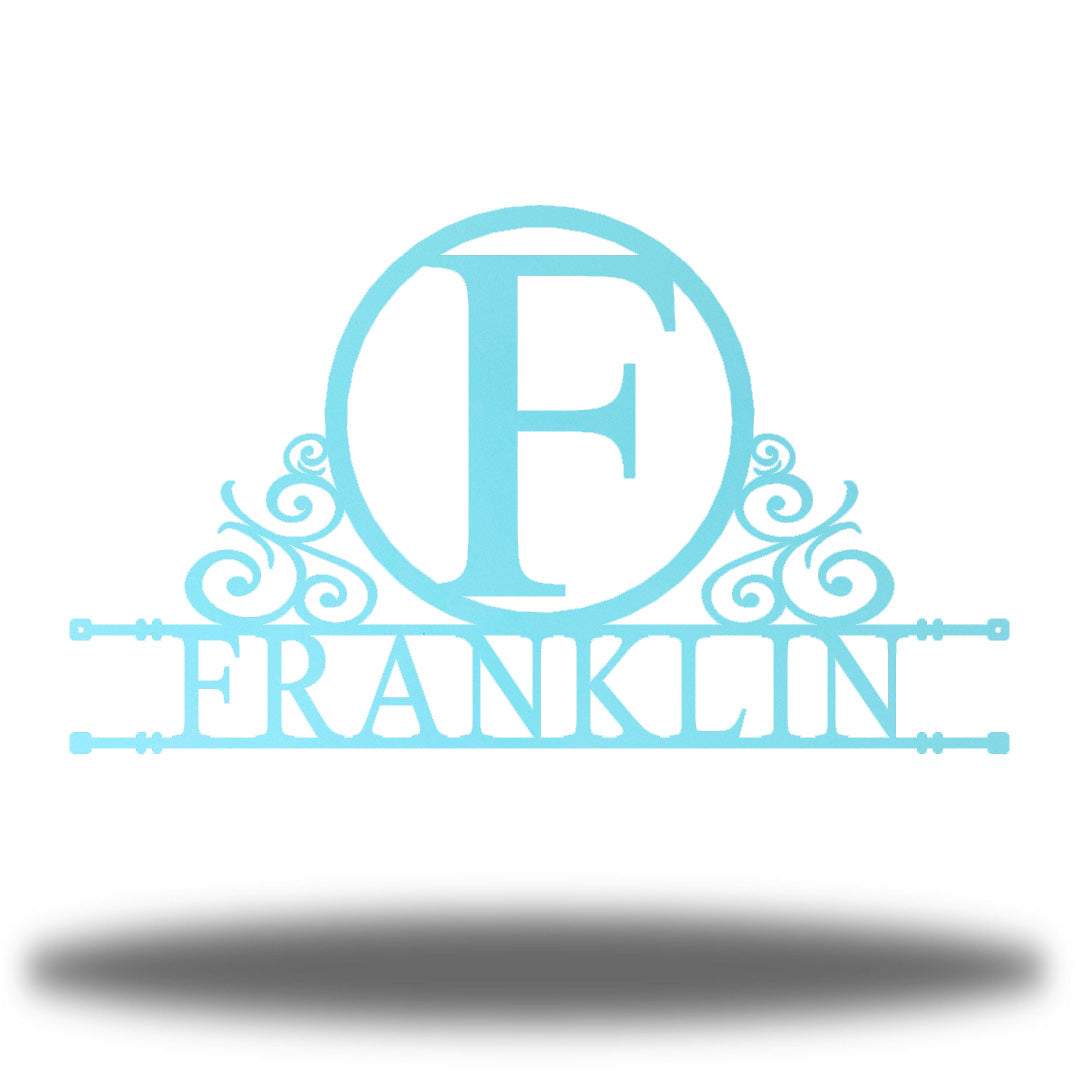 Riverside Designs-Scroll Family Initial Monogram-Metal Wall Art Décor