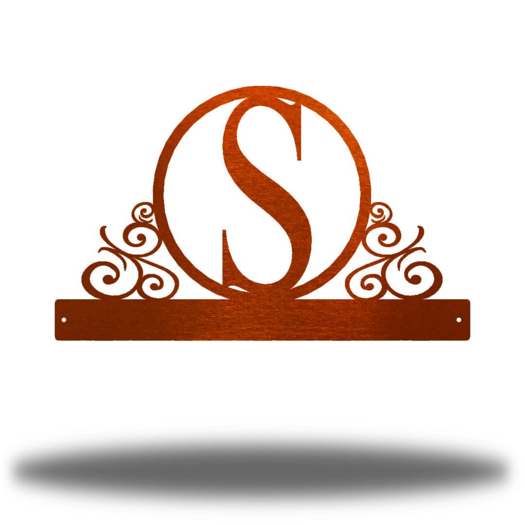 Riverside Designs-Scroll Initial Wall Hanger-Metal Wall Art Décor