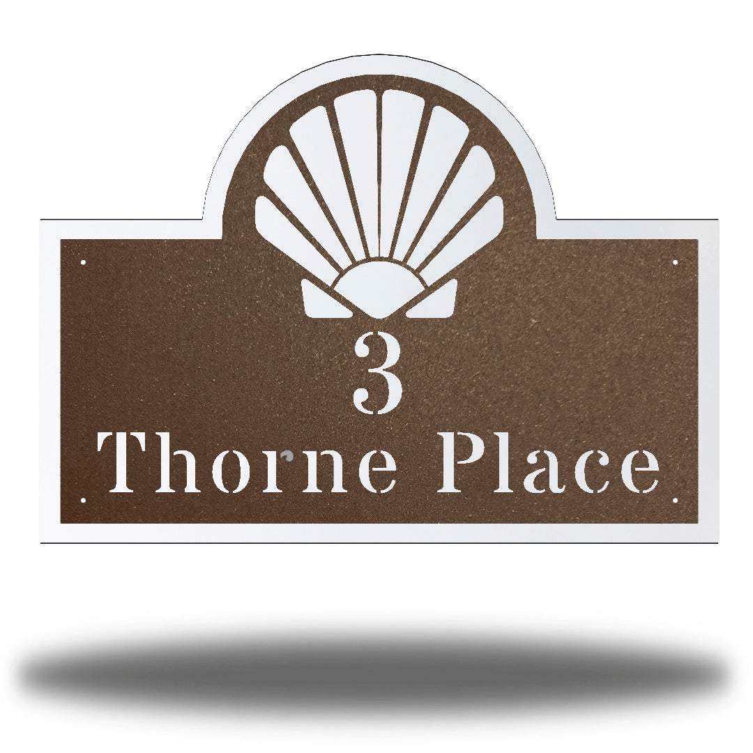 Riverside Designs-Seashell Address Sign-Metal Wall Art Décor