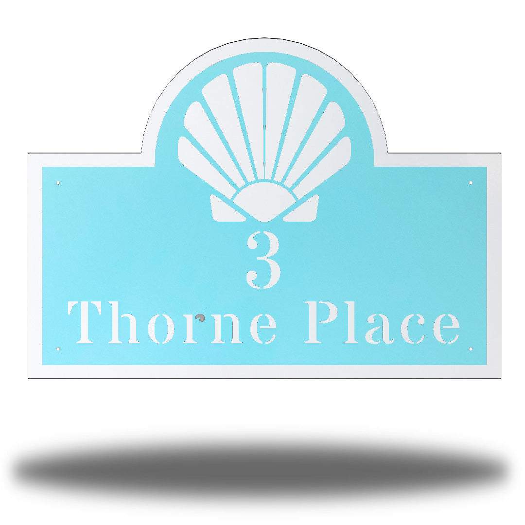 Riverside Designs-Seashell Address Sign-Metal Wall Art Décor