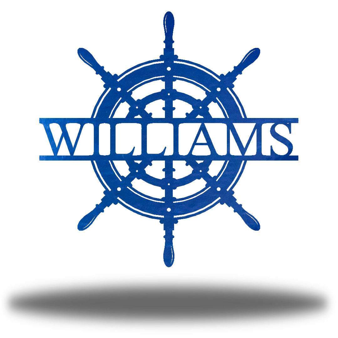 Riverside Designs-Ship Wheel Monogram-Metal Wall Art Décor