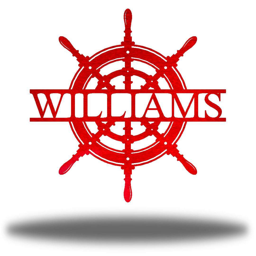 Riverside Designs-Ship Wheel Monogram-Metal Wall Art Décor