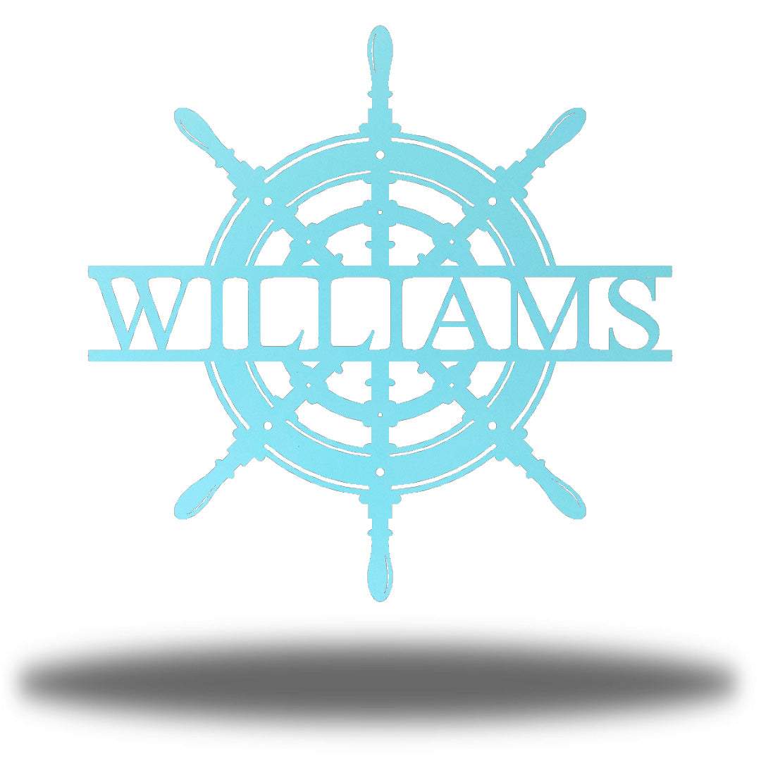 Riverside Designs-Ship Wheel Monogram-Metal Wall Art Décor