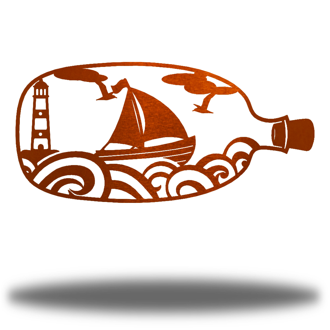 Riverside Designs-Ship in a Bottle-Metal Wall Art Décor
