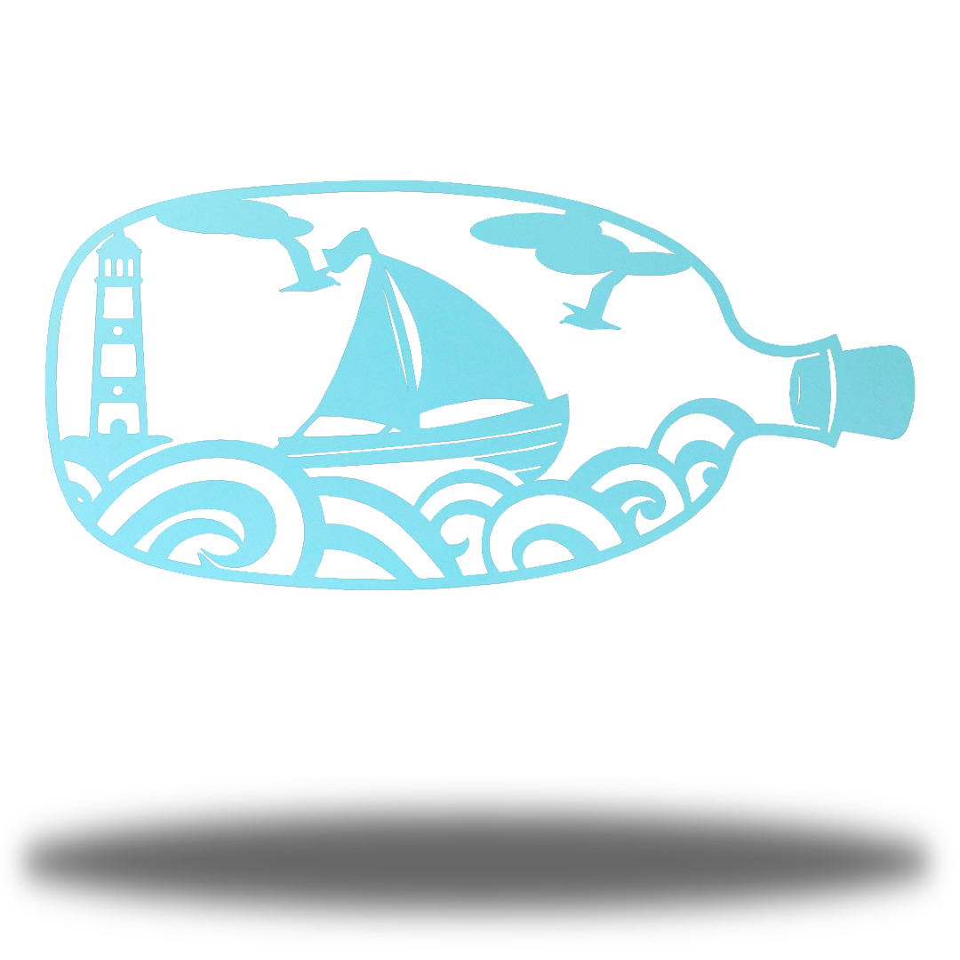 Riverside Designs-Ship in a Bottle-Metal Wall Art Décor