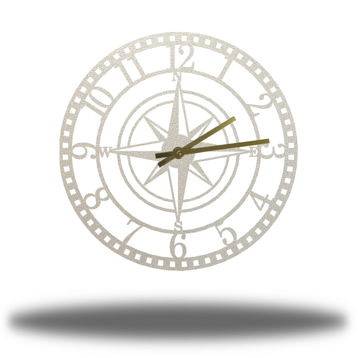 Riverside Designs-Compass Clock-Metal Wall Art Décor