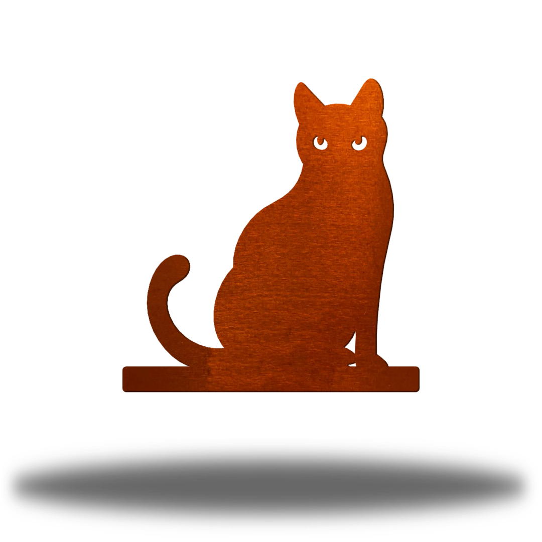 Riverside Designs-Sitting Cat Stand-Metal Wall Art Décor
