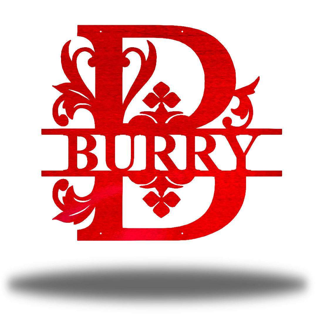 Riverside Designs-Floral Split Letter Monogram-Metal Wall Art Décor