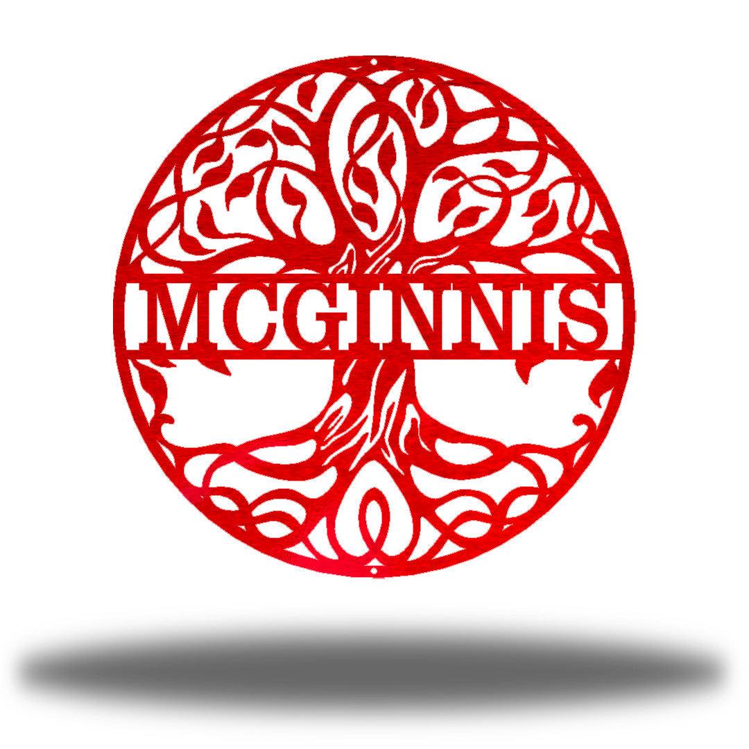 Riverside Designs-Split Tree of Life Monogram-Metal Wall Art Décor