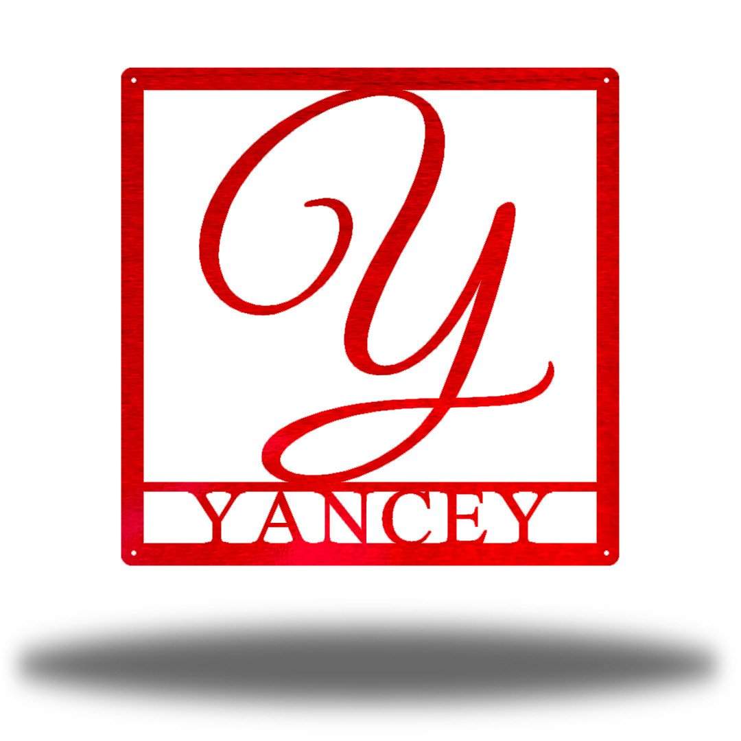 Riverside Designs-Square Monogram-Metal Wall Art Décor