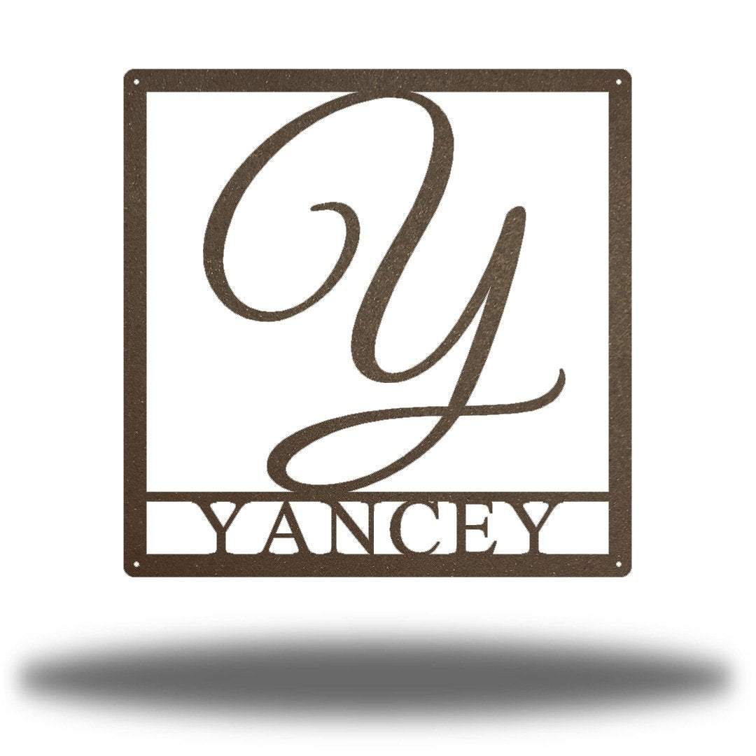 Riverside Designs-Square Monogram-Metal Wall Art Décor