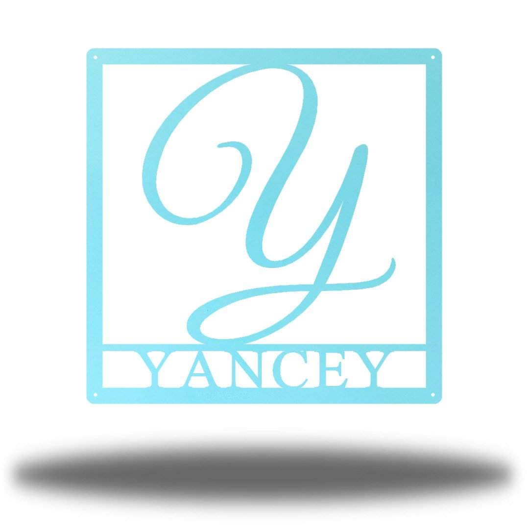 Riverside Designs-Square Monogram-Metal Wall Art Décor