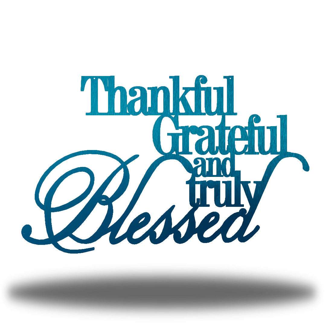 Riverside Designs-Thankful, Grateful & Truly Blessed-Metal Wall Art Décor