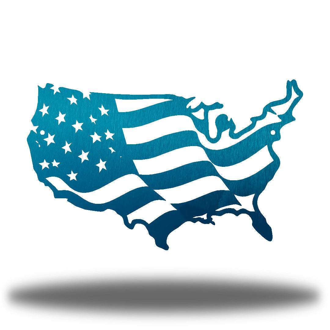 Riverside Designs-USA Wavy Flag-Metal Wall Art Décor