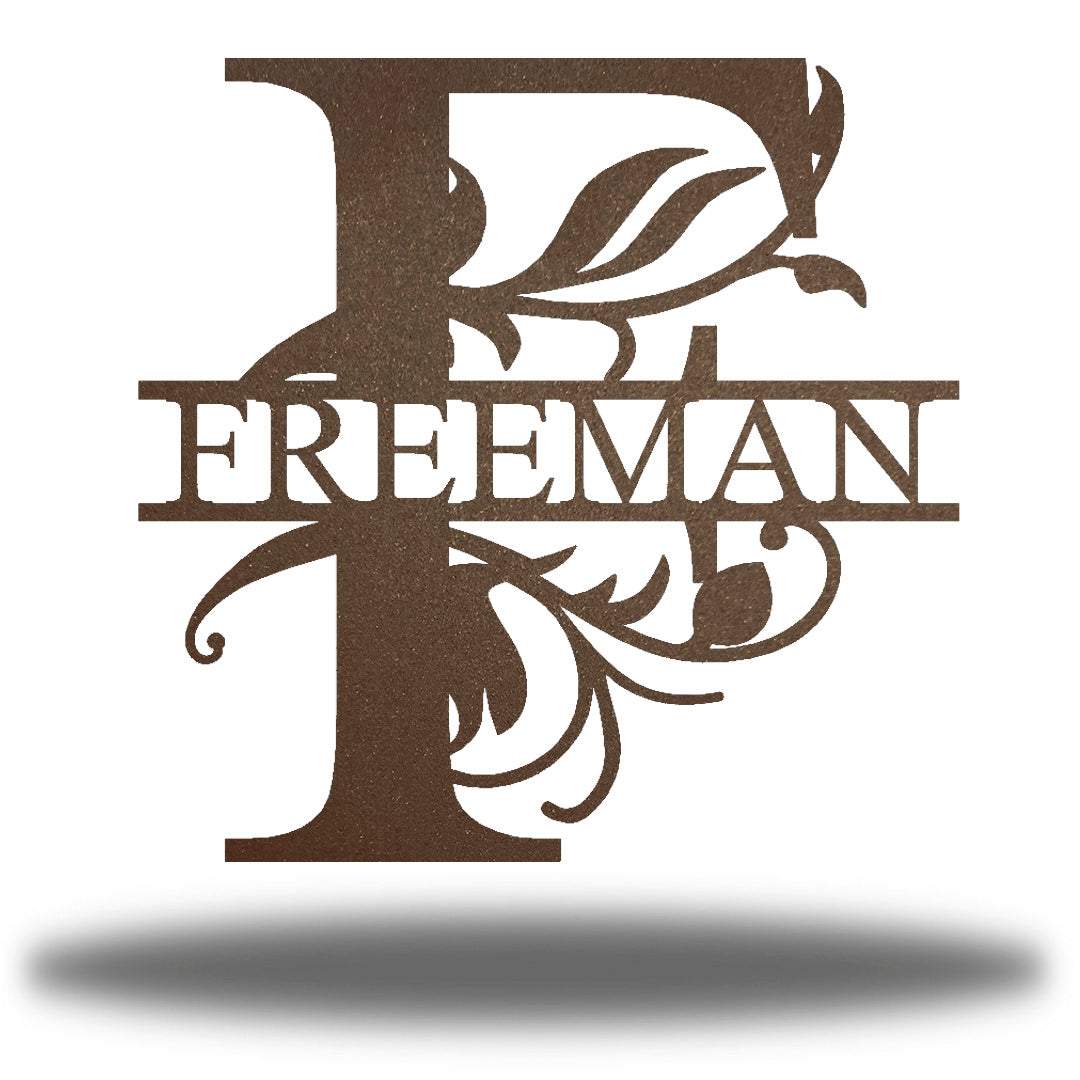 Riverside Designs-Vine Split Letter Monogram-Metal Wall Art Décor