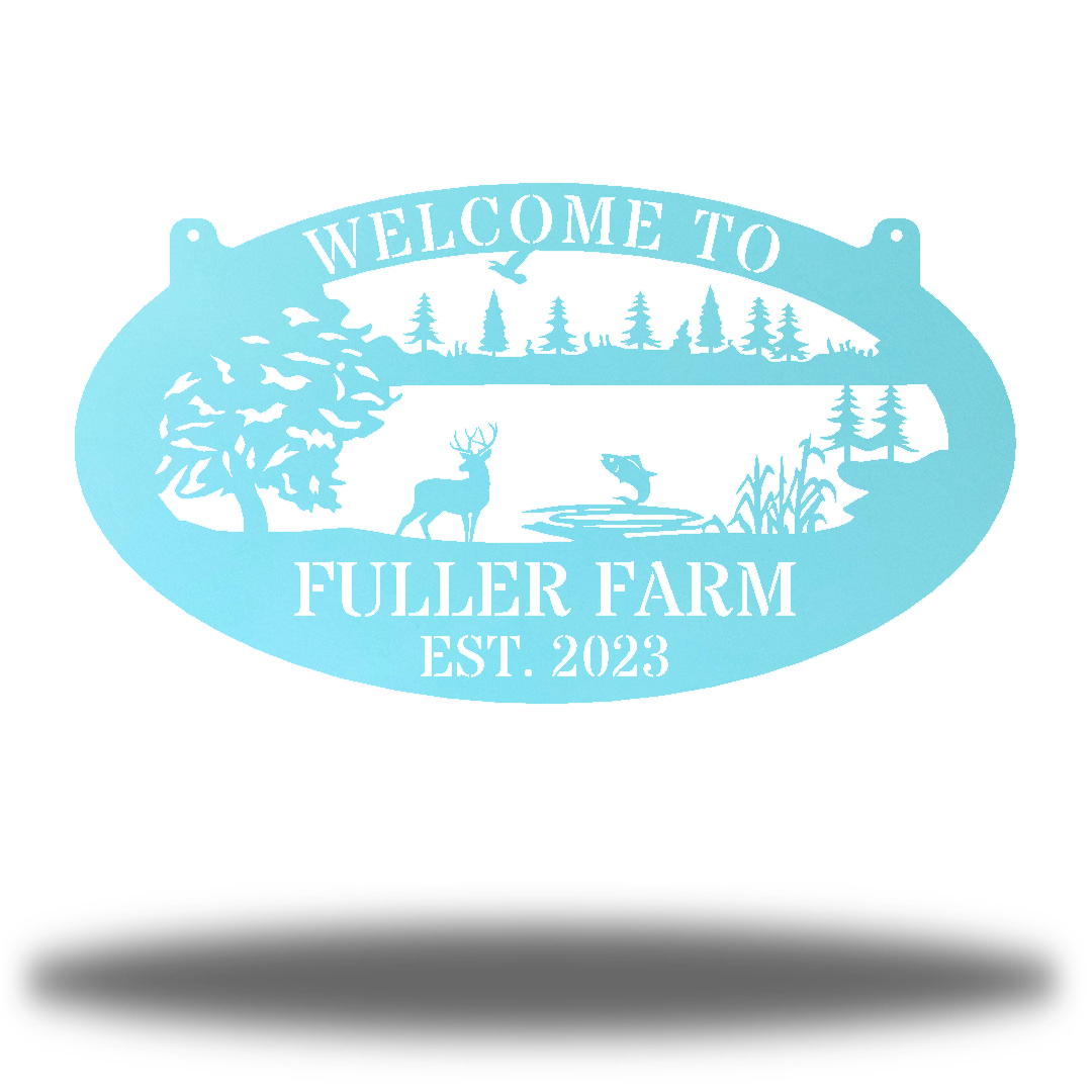 Riverside Designs-Welcome to Outdoor Monogram-Metal Wall Art Décor