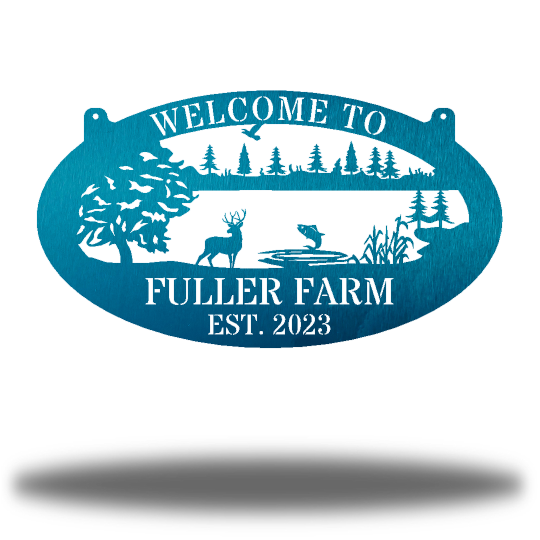 Riverside Designs-Welcome to Outdoor Monogram-Metal Wall Art Décor