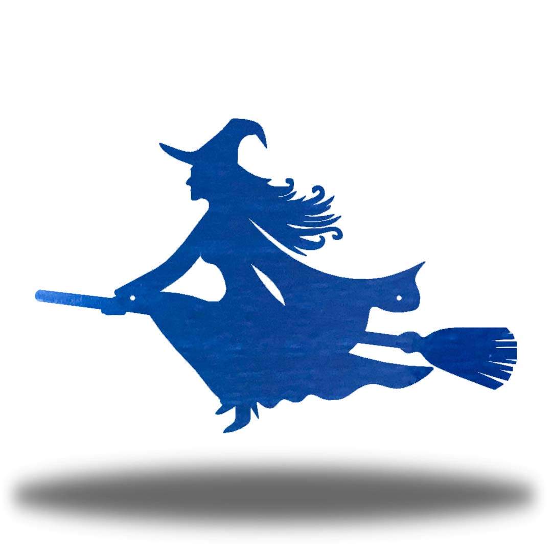 Riverside Designs-Witch On A Broom-Metal Wall Art Décor