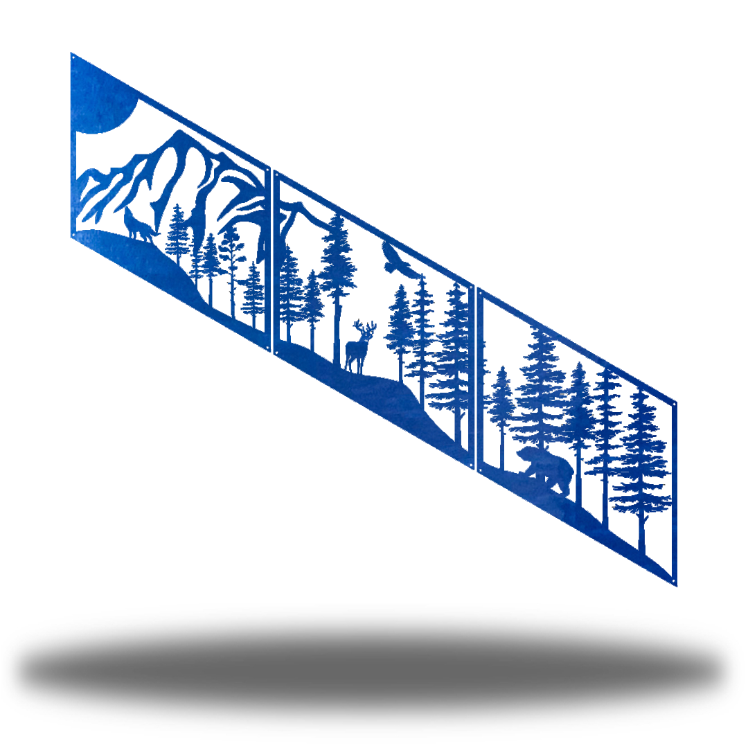 Riverside Designs-3 Section Outdoor Scene-Metal Wall Art Décor