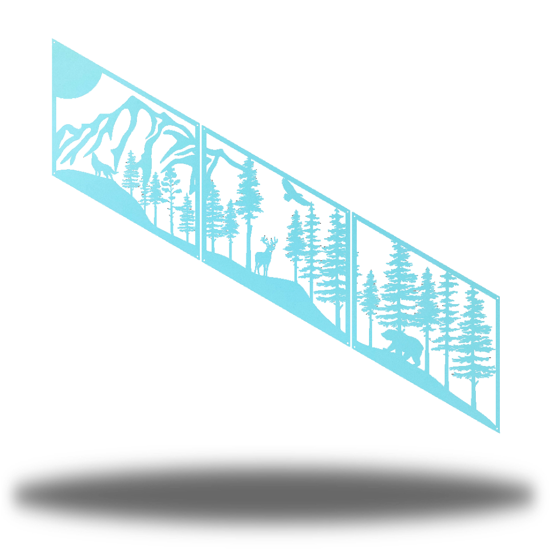 Riverside Designs-3 Section Outdoor Scene-Metal Wall Art Décor