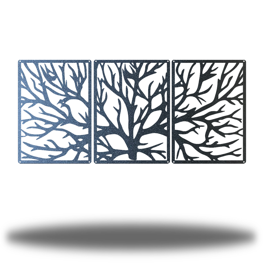 Riverside Designs-3 Section Tree-Metal Wall Art Décor