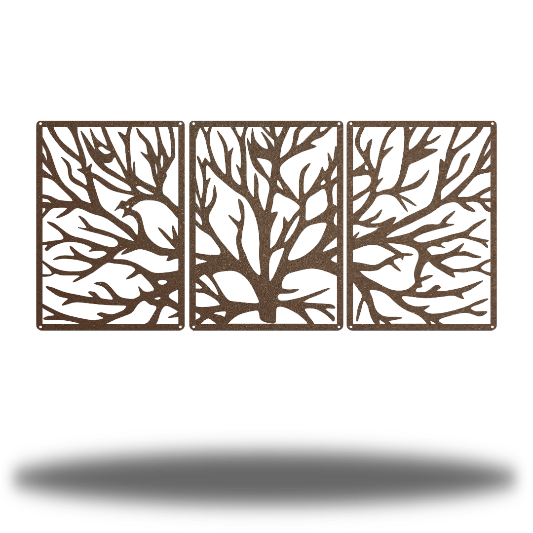 Riverside Designs-3 Section Tree-Metal Wall Art Décor