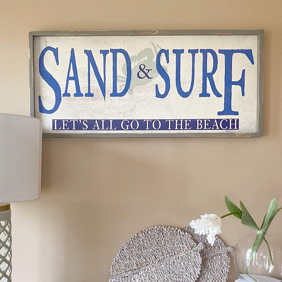 Sand & Surf Wood Sign-Riverside Designs-Wood