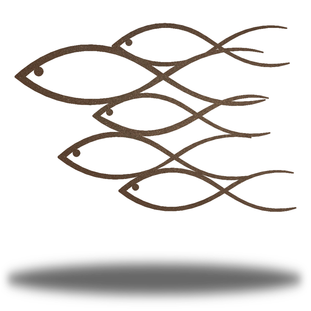 Riverside Designs-Abstract School of Fish-Metal Wall Art Décor