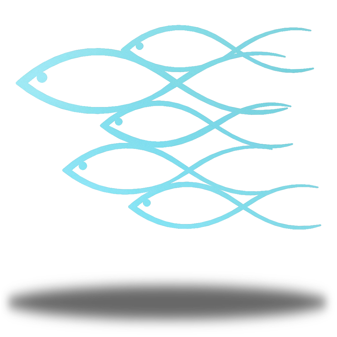 Riverside Designs-Abstract School of Fish-Metal Wall Art Décor