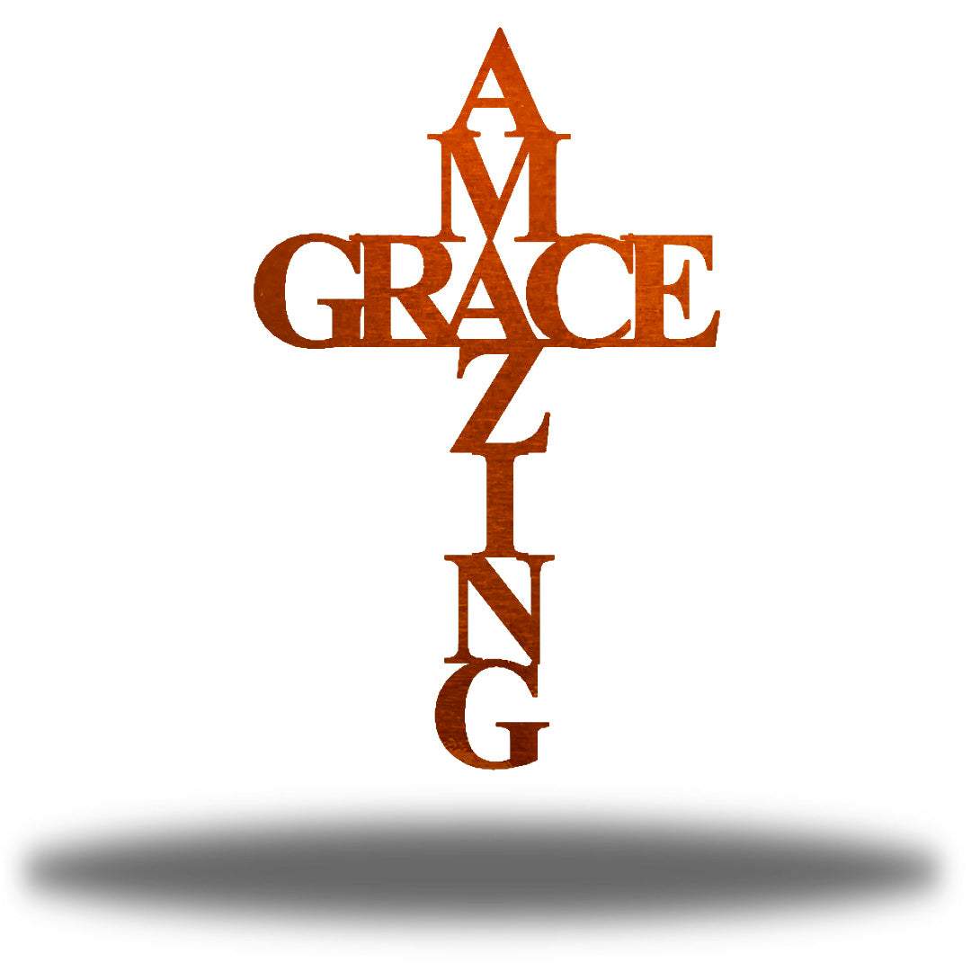 Riverside Designs-Amazing Grace Cross(CLEARANCE)-Metal Wall Art Décor