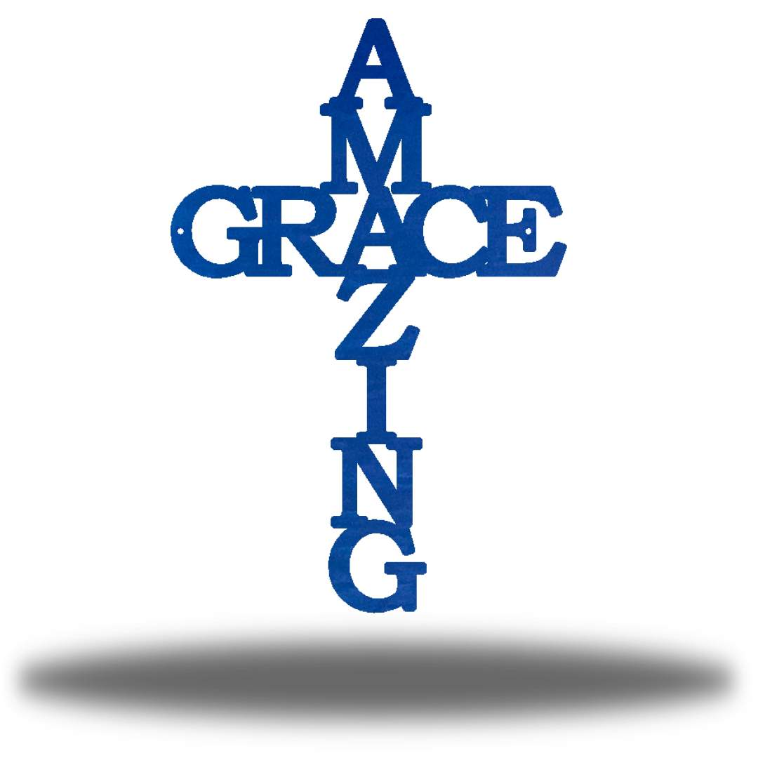 Riverside Designs-Amazing Grace Cross-Metal Wall Art Décor