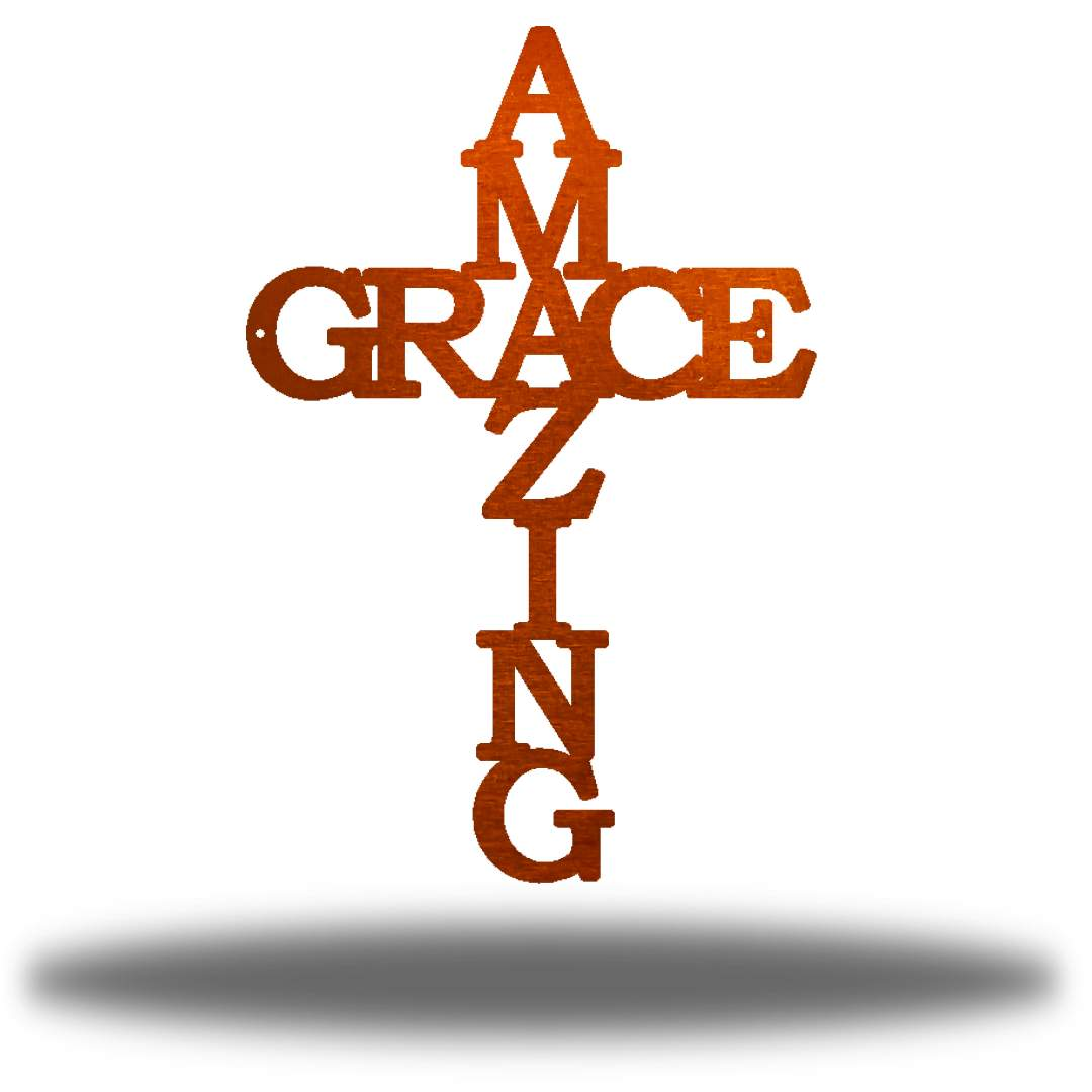 Riverside Designs-Amazing Grace Cross-Metal Wall Art Décor