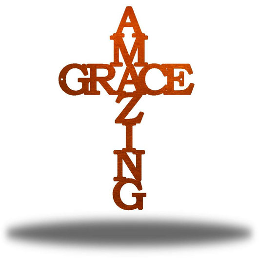 Riverside Designs-Amazing Grace Cross-Metal Wall Art Décor