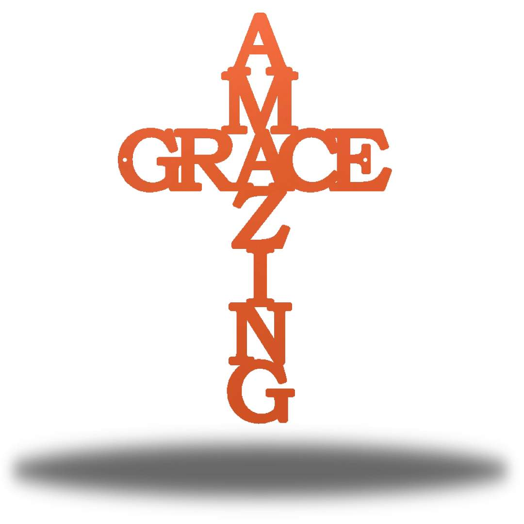 Riverside Designs-Amazing Grace Cross-Metal Wall Art Décor