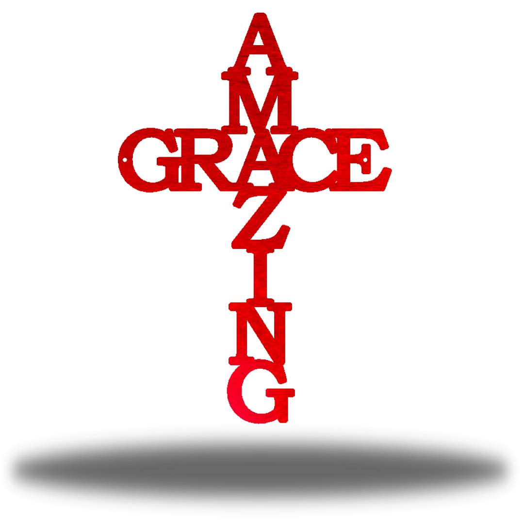 Riverside Designs-Amazing Grace Cross-Metal Wall Art Décor