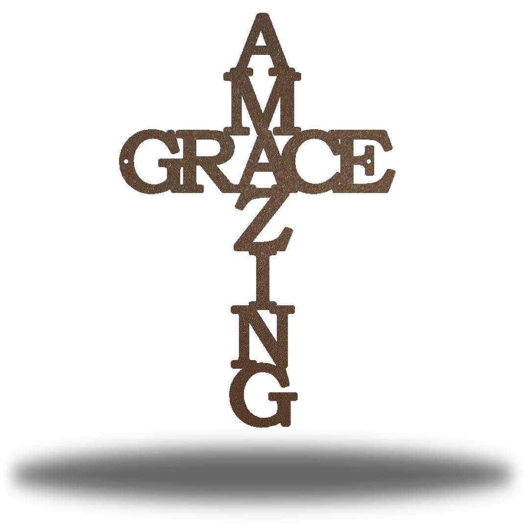 Riverside Designs-Amazing Grace Cross-Metal Wall Art Décor