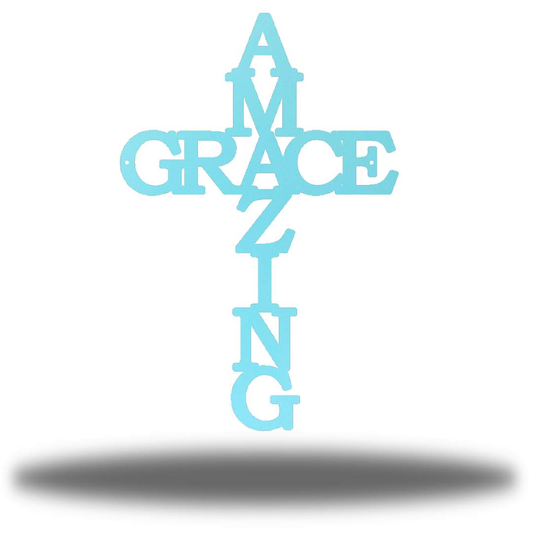 Riverside Designs-Amazing Grace Cross-Metal Wall Art Décor