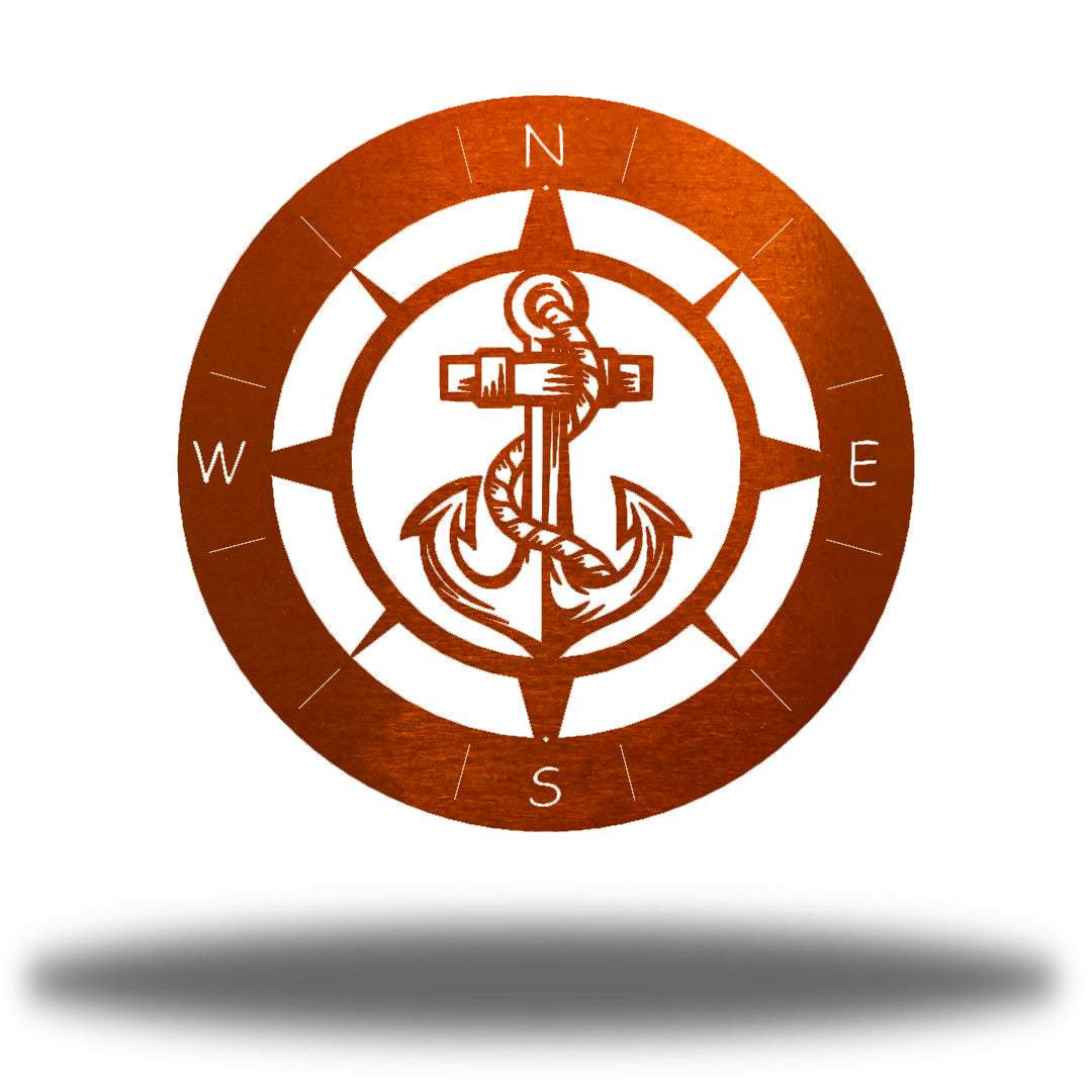 Riverside Designs-Anchor Compass-Metal Wall Art Décor