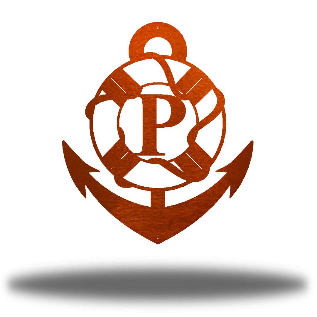 Riverside Designs-Anchor Initial Monogram-Metal Wall Art Décor